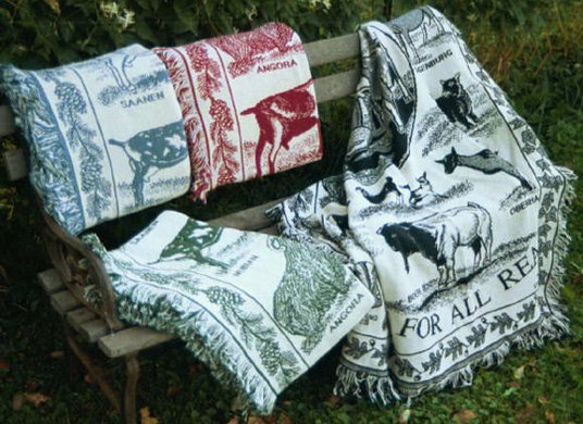 Beautiful Custom-Designed "Goats For All Seasons" Afghan Throw Blanket 